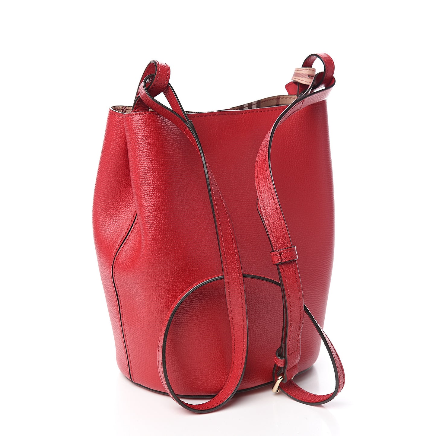 Calfskin Small Lorne Bucket Crossbody Red
