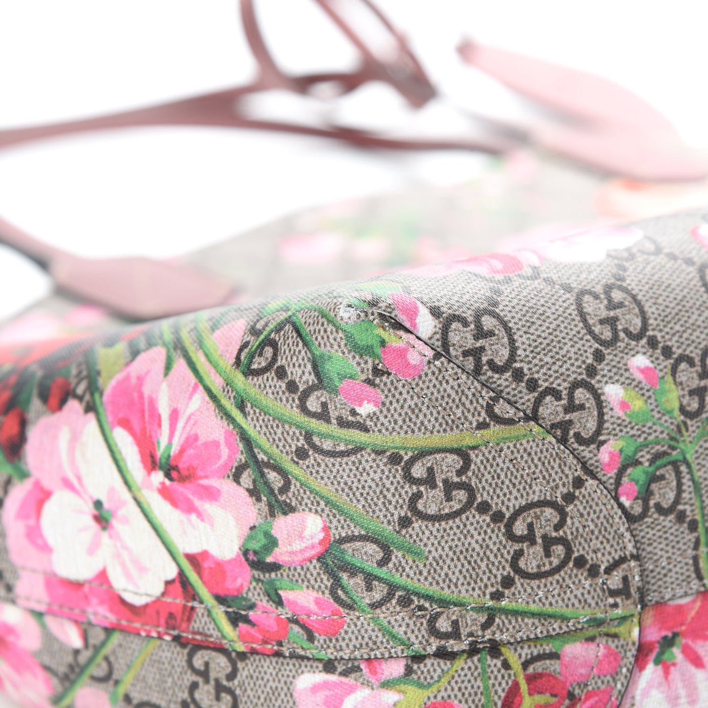 GG Supreme Monogram Blooms Medium Reversible Tote Beige Multicolor Dry Rose
