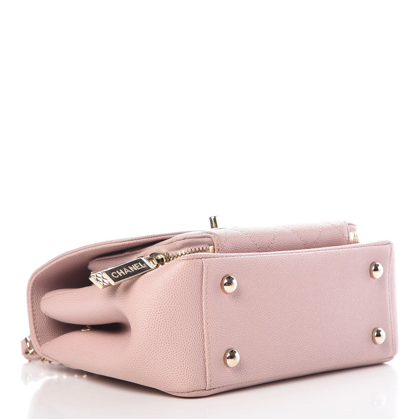 Caviar Quilted Small Business Affinity Flap Light Pink