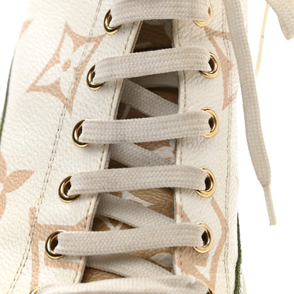 Louis Vuitton Monogram Giant Stellar Sneaker Boots 38 Khaki White Beige 15 of 17