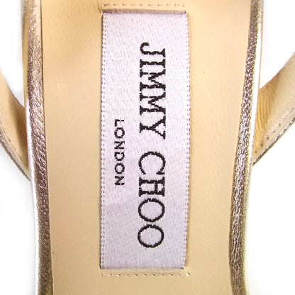 Jimmy Choo Nappa Leather Hector Heels 39 Gold 7 of 7