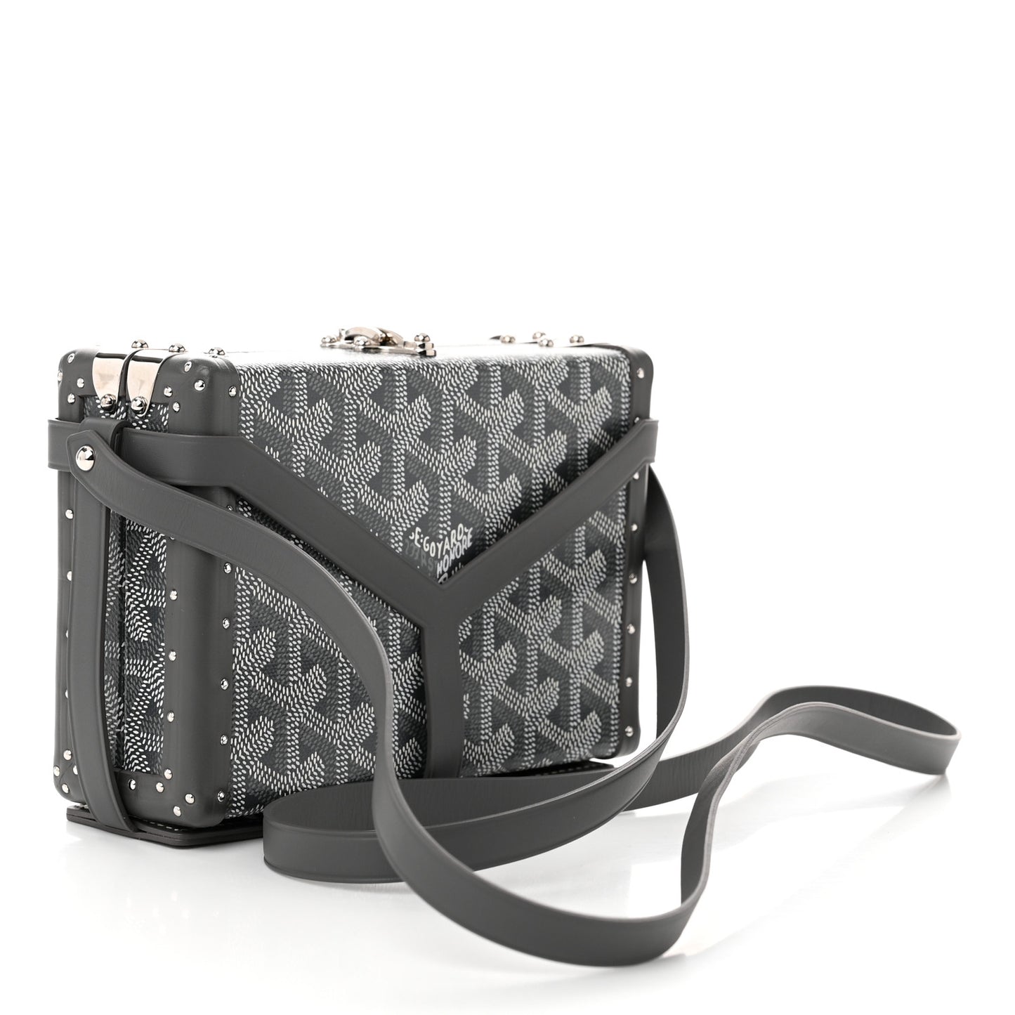 Goyardine Minaudiere Trunk Bag Grey