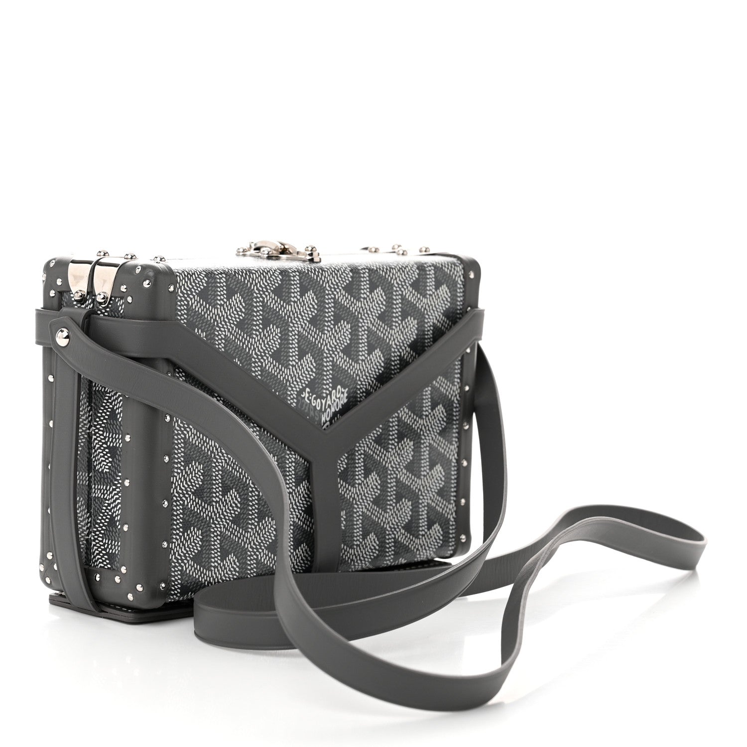 Goyard Goyardine Minaudiere Trunk Bag Grey 4 of 17