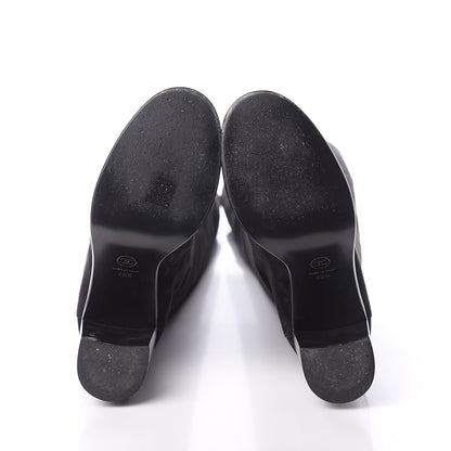 Chanel Suede Calfskin CC Over The Knee Boots 40.5 Black 5 of 6