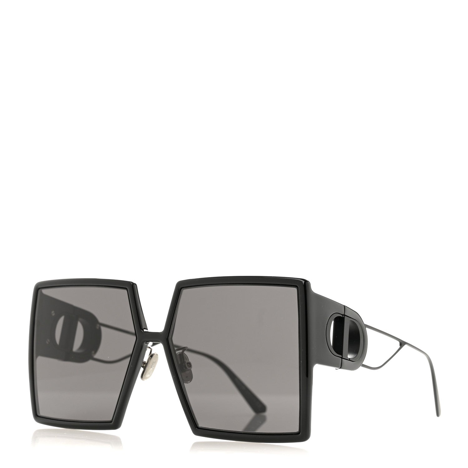 Christian Dior Acetate Monochrome Square 30 Montaigne SU Sunglasses Black 1 of 8