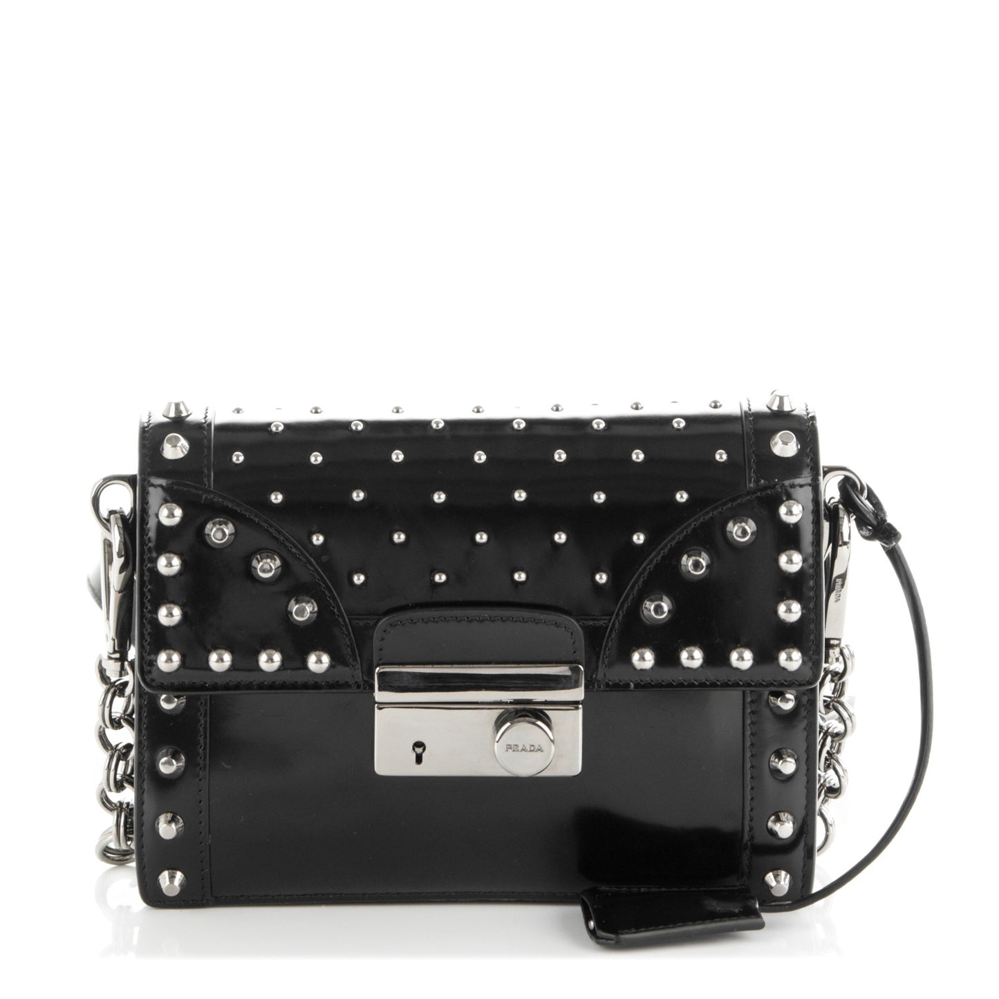Spazzolato Studded Mini Crossbody Bag Nero Black