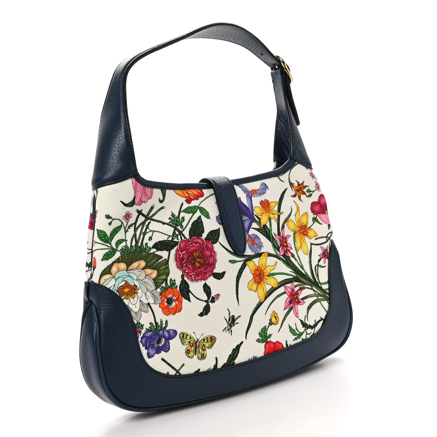 Canvas Flora Medium Jackie Hobo Blue Agata
