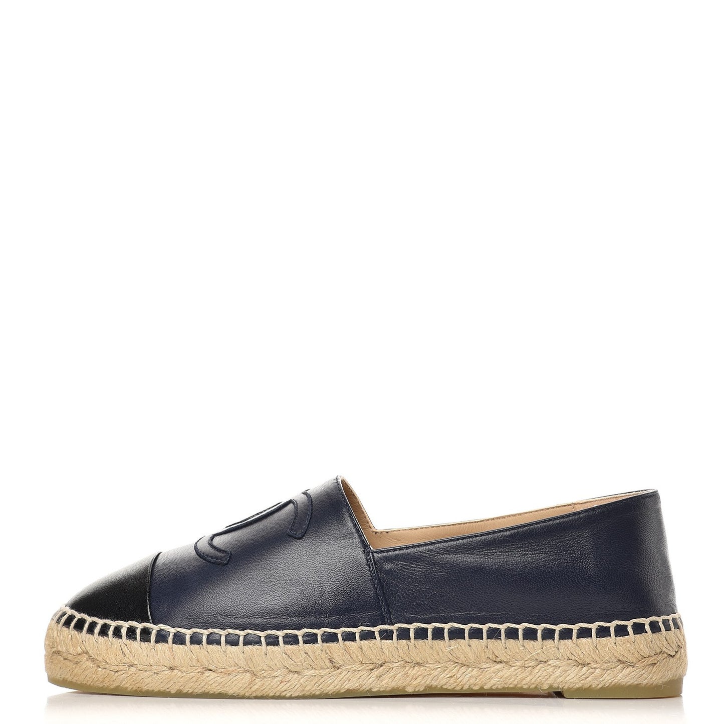 Lambskin CC Espadrilles 38 Navy
