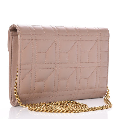 Gucci Calfskin Matelasse Mini Pearly GG Marmont Chain Wallet Porcelain Rose 3 of 7