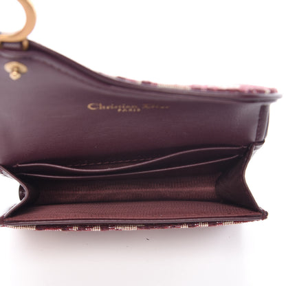 Christian Dior Oblique Saddle Card Holder Bordeaux 5 of 8