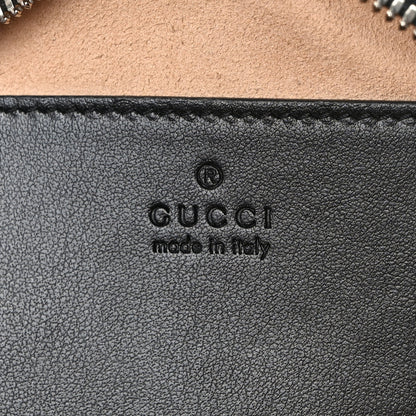 Gucci Calfskin Matelasse Aria Small GG Marmont Chain Shoulder Bag Black 6 of 9