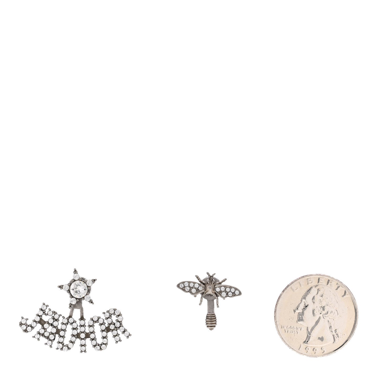 Metal Crystal J'Adior Earrings Antique Silver