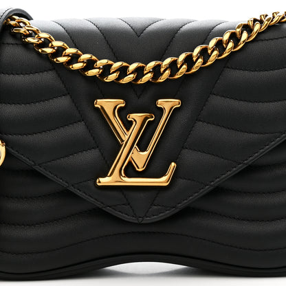 Louis Vuitton Calfskin New Wave Chain MM Black 8 of 11