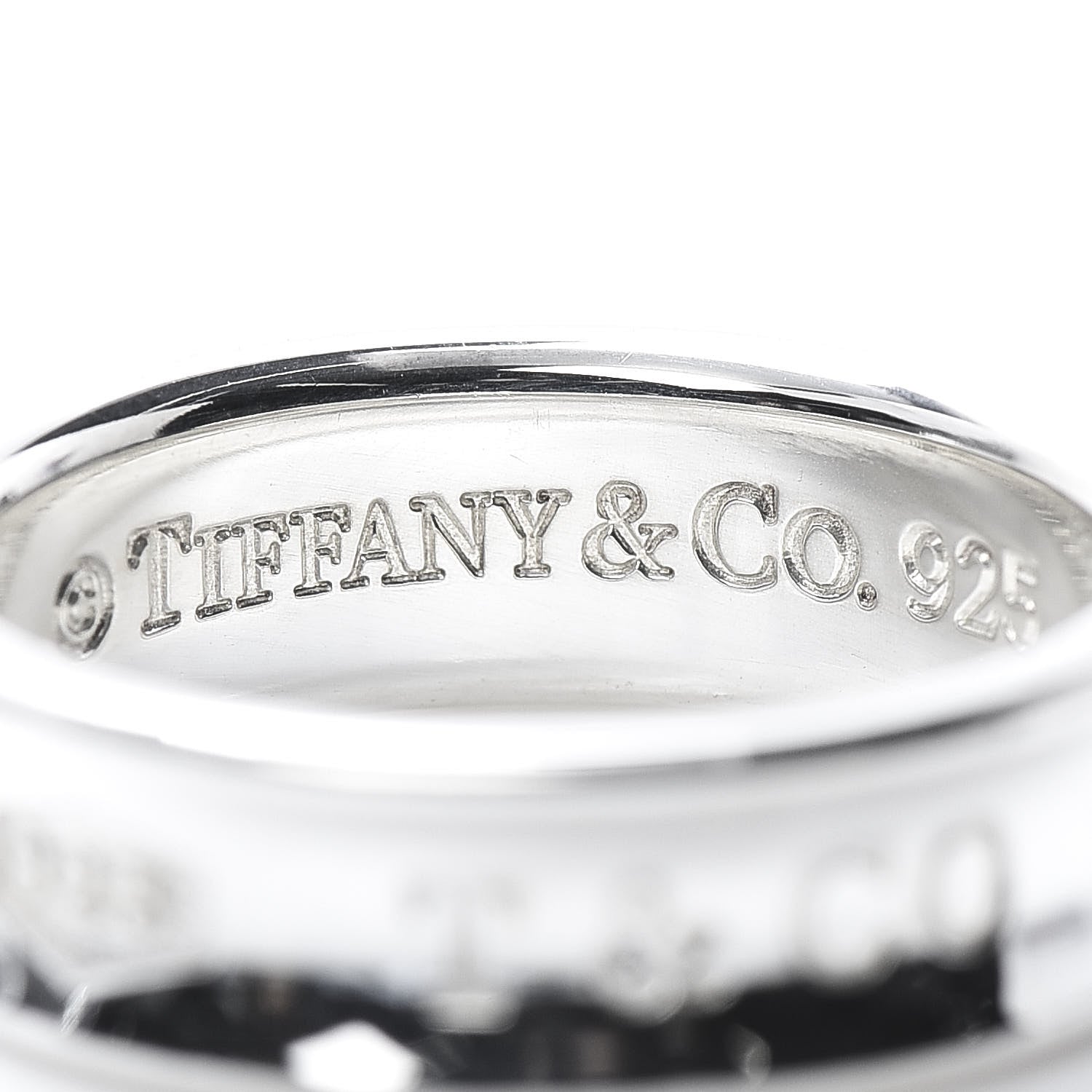 Tiffany Sterling Silver 1837 Band Ring 60 9 4 of 4