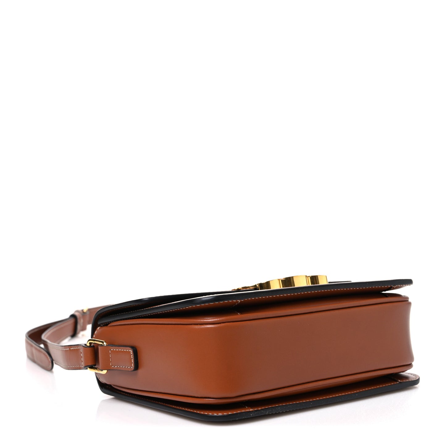 Calfskin Triomphe Canvas Teen Triomphe Bag Tan