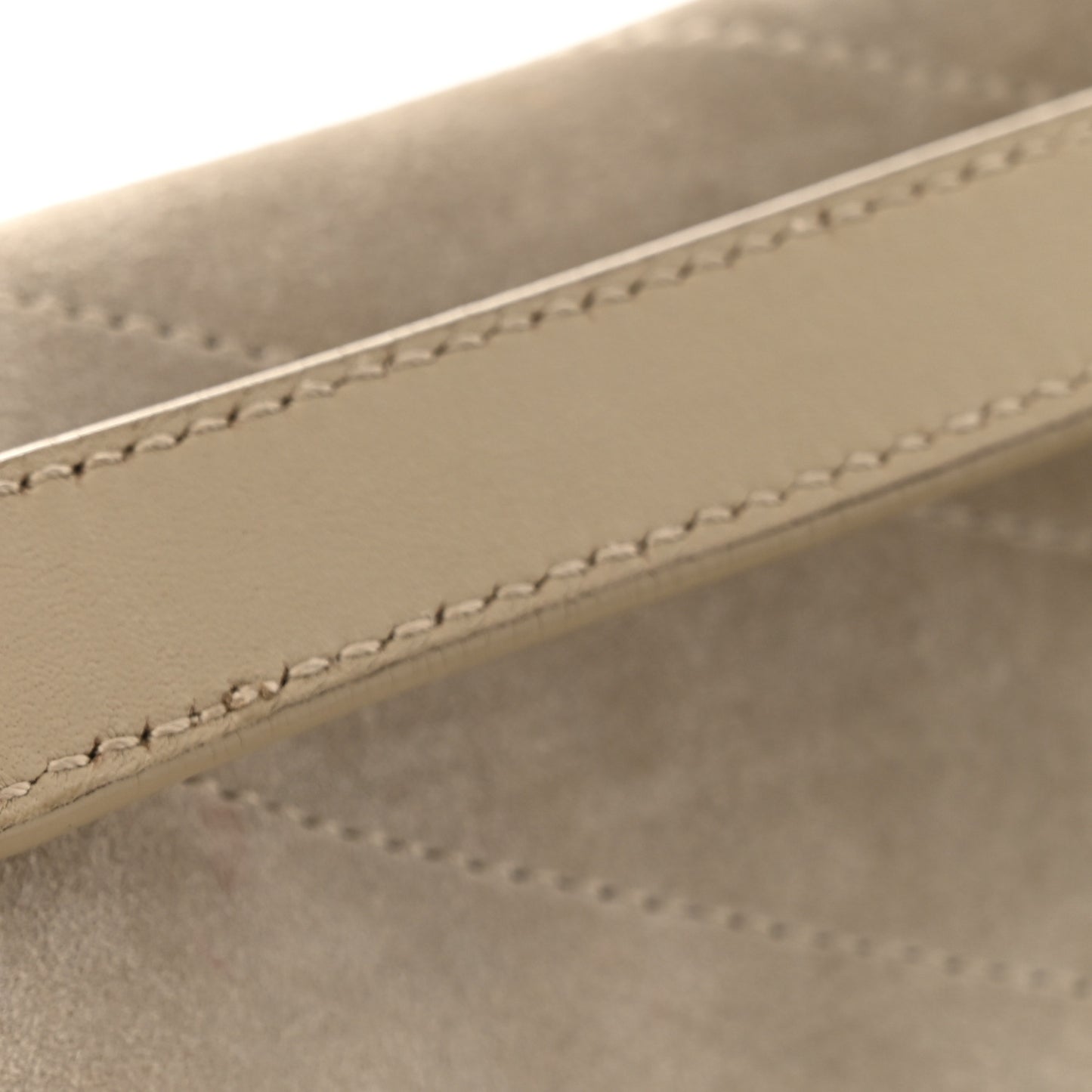 Suede Monogram Medium Niki Chain Satchel Light Beige