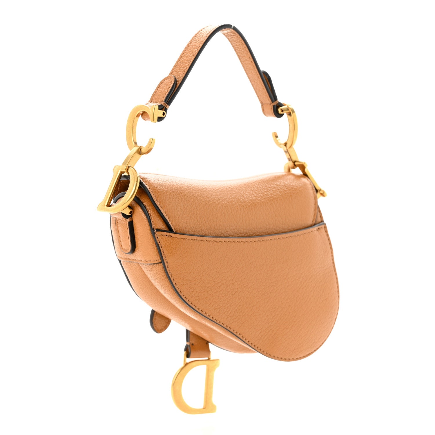 Christian Dior Goatskin Micro Saddle Bag Camello 3 of 10