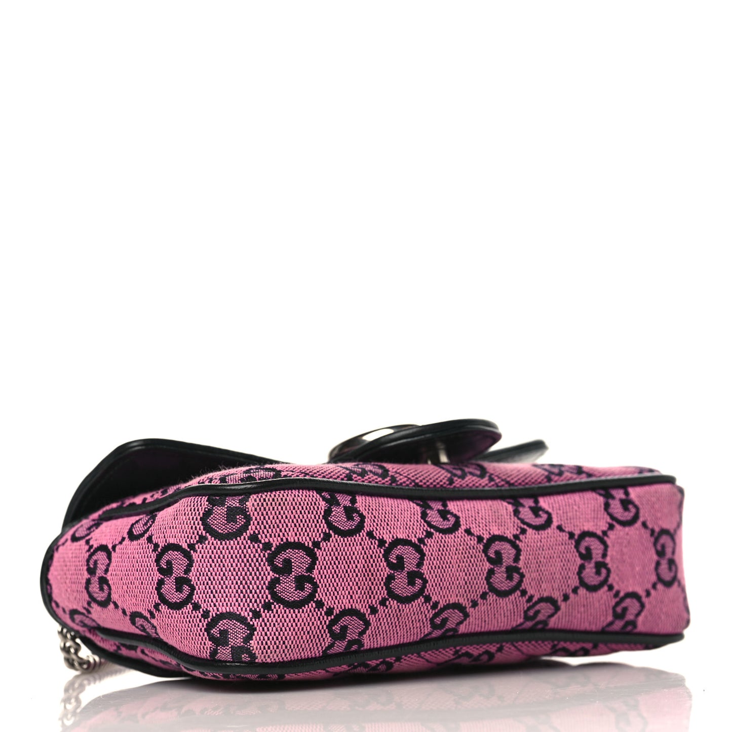 Monogram Multicolor Matelasse Diagonal Super Mini GG Marmont Shoulder Bag Pink Blue
