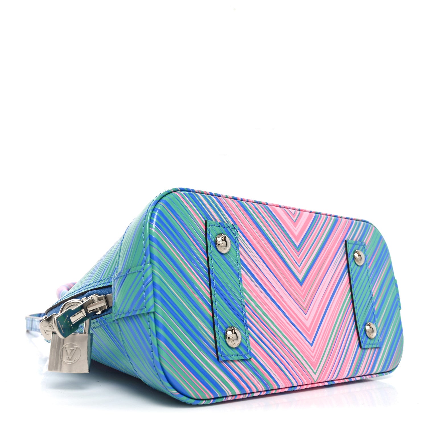 Louis Vuitton Epi Tropical Alma BB Blue Rose 4 of 9