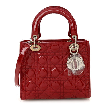 Christian Dior Patent Cannage Medium Lady Dior Red 1 of 10