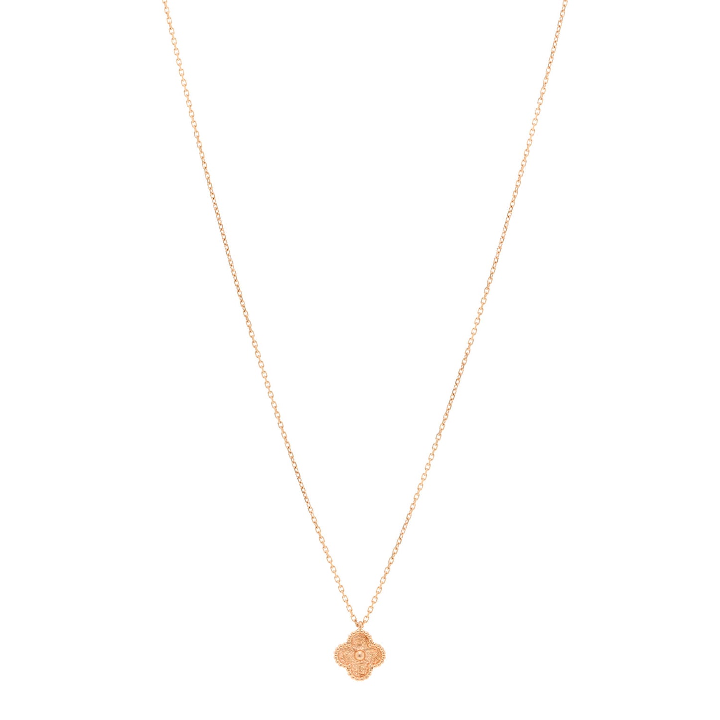 18K Rose Gold Sweet Alhambra Pendant Necklace