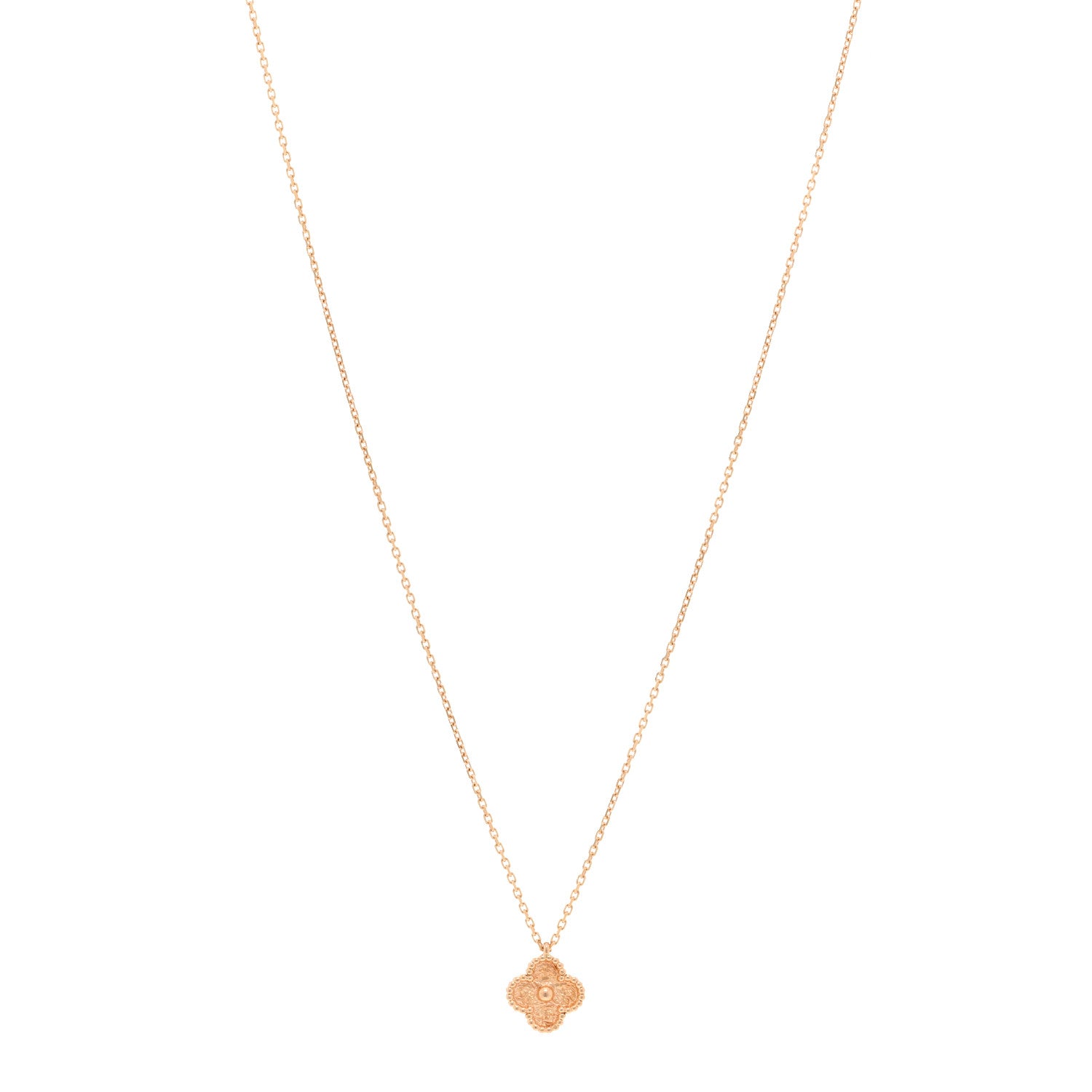 Van Cleef & Arpels 18K Rose Gold Sweet Alhambra Pendant Necklace 1 of 5