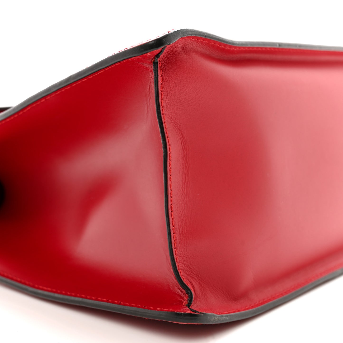 Calfskin Medium Sylvie Top Handle Bag Hibiscus Red
