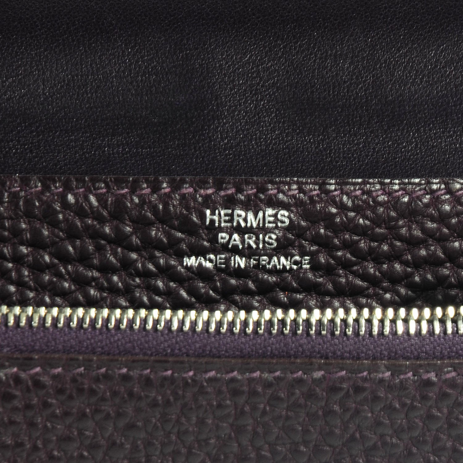 Hermes Togo Dogon Compact Wallet Raisin 7 of 8