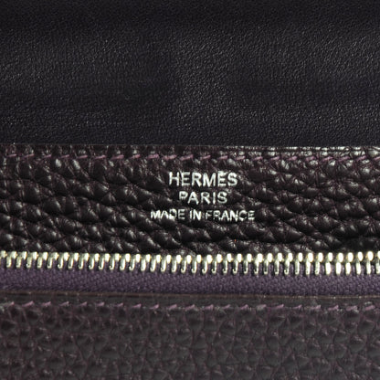 Hermes Togo Dogon Compact Wallet Raisin 7 of 8