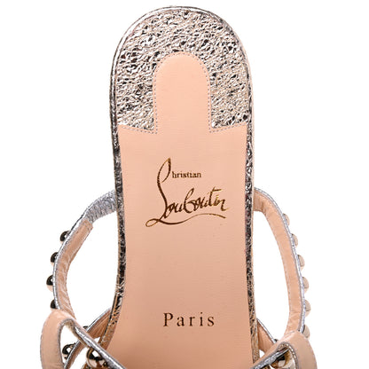 Christian Louboutin Specchio Vintage Galeria Flat Sandals 39 Platine Light Gold 10 of 11