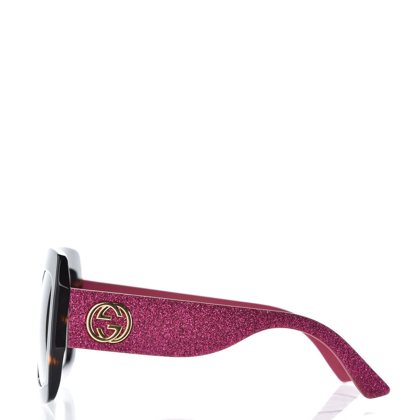 Square Frame GG0102S Sunglasses Glitter Pink Multi