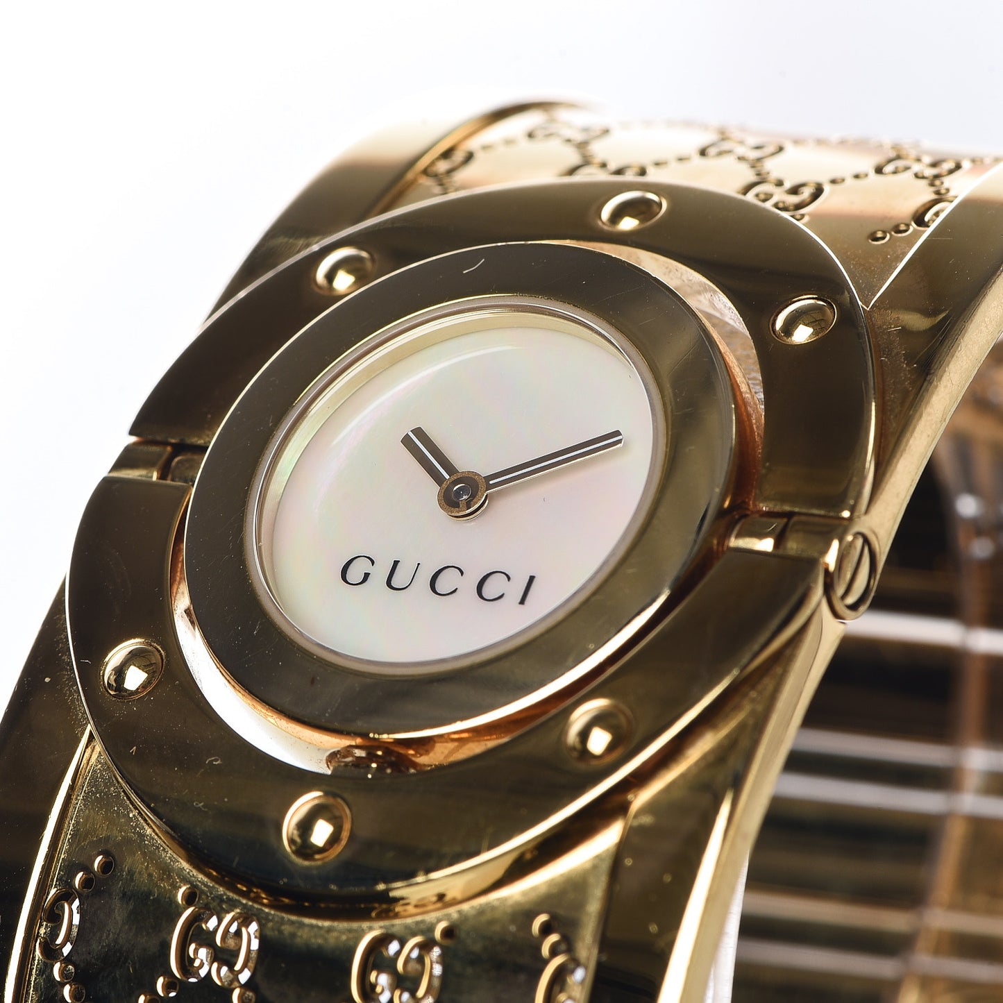 Stainless Steel Mother of Pearl 33mm Twirl Quartz Watch