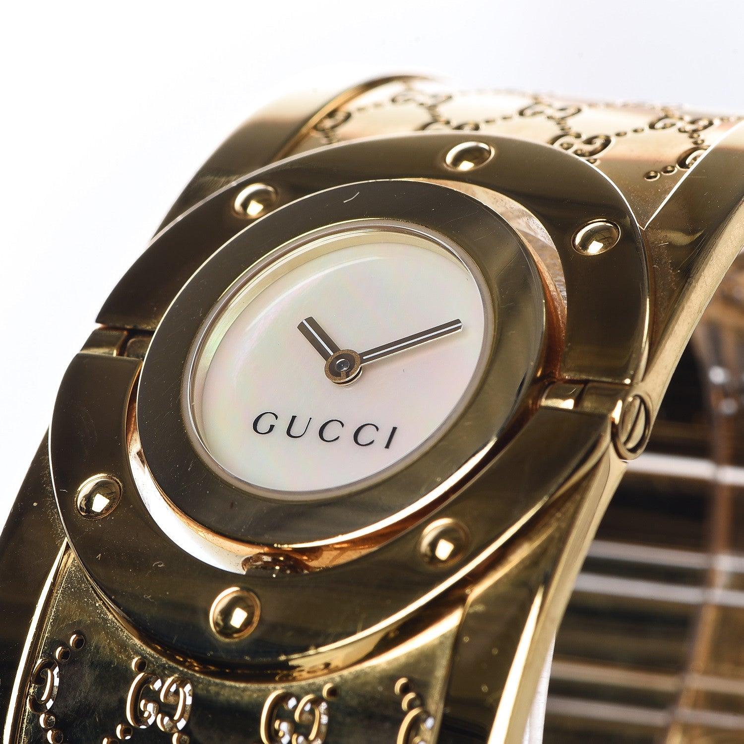 Gucci Stainless Steel Mother of Pearl 33mm Twirl Quartz Watch 9 of 10
