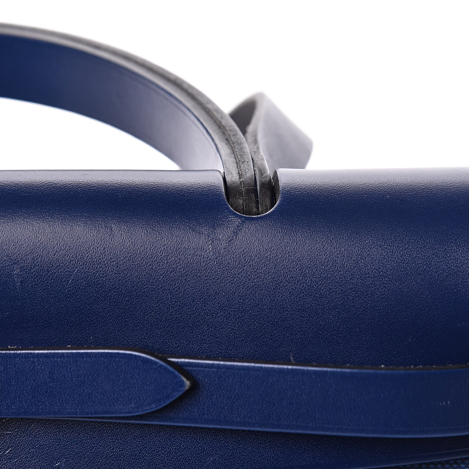 Hermes Vache Hunter Toile Herbag Zip 31 PM Bleu Brighton Bleu Saphir 15 of 16