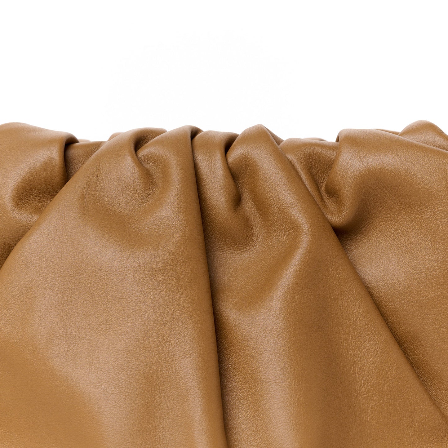 Smooth Butter Calf The Pouch Oversized Clutch Cammello