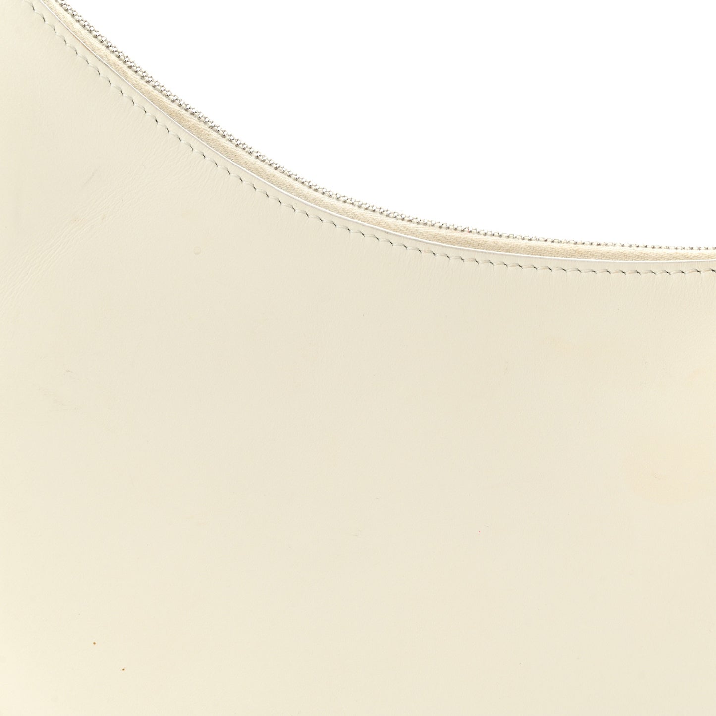 Smooth Calfskin Half Moon Shoulder Bag New Ivory