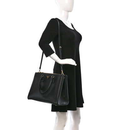 Prada Saffiano Large Galleria Double Zip Tote Black 2 of 8