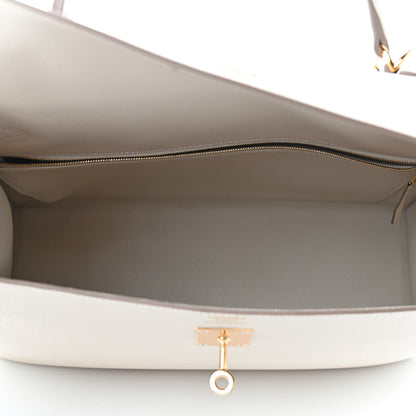 Hermes Epsom Kelly Sellier 35 Craie 4 of 10