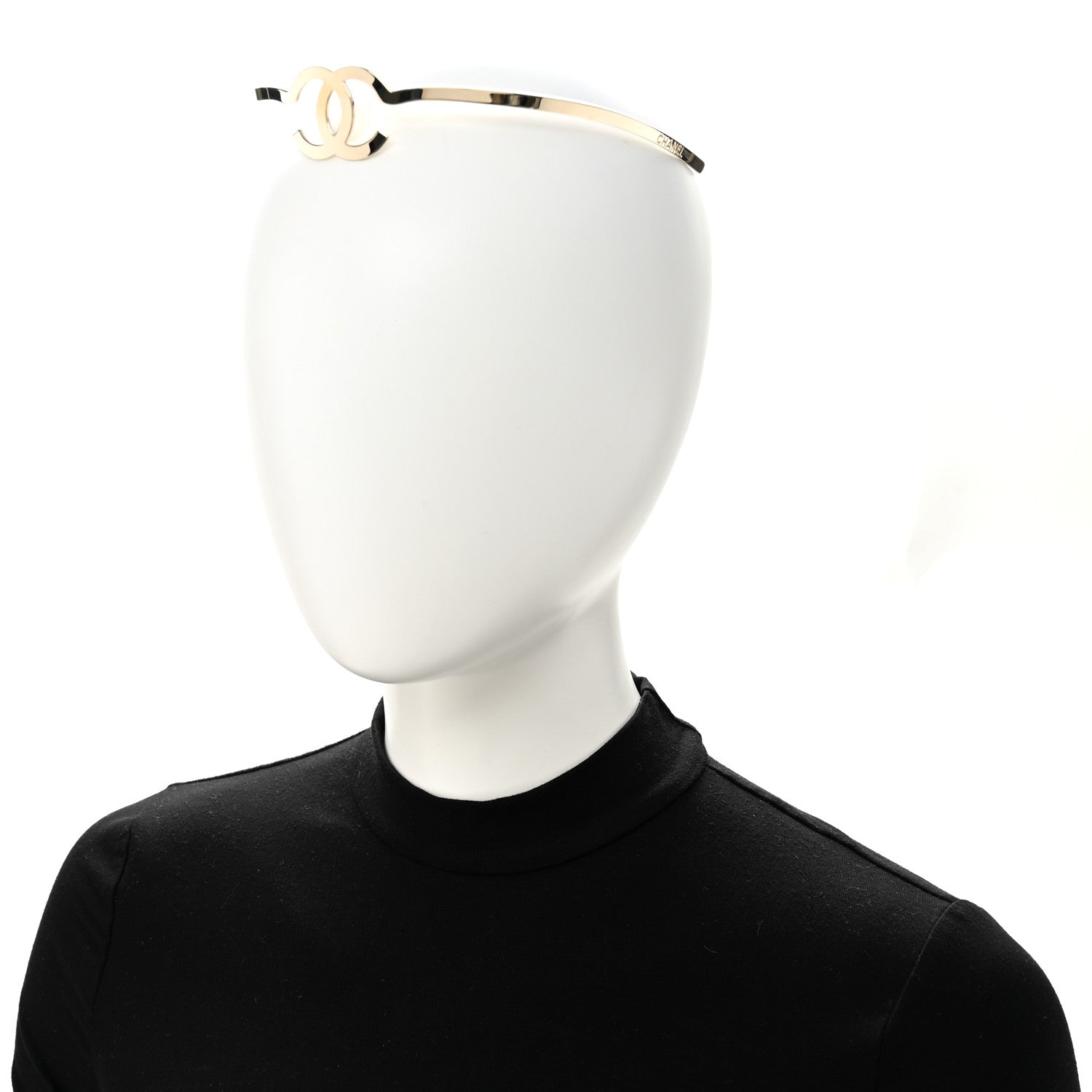 Chanel Metal CC Headband Light Gold 2 of 5