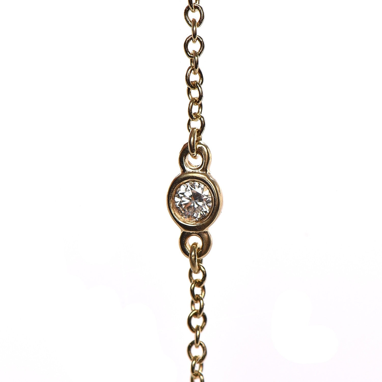 Tiffany 18K Yellow Gold Diamond .03ct Elsa Peretti Diamonds by the Yard Bracelet 3 of 5