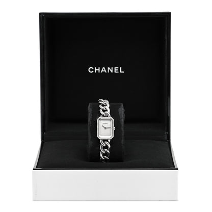 Chanel Stainless Steel Diamond Bezel Mother of Pearl 16mm Chain Premiere Quartz Watch 5 of 5
