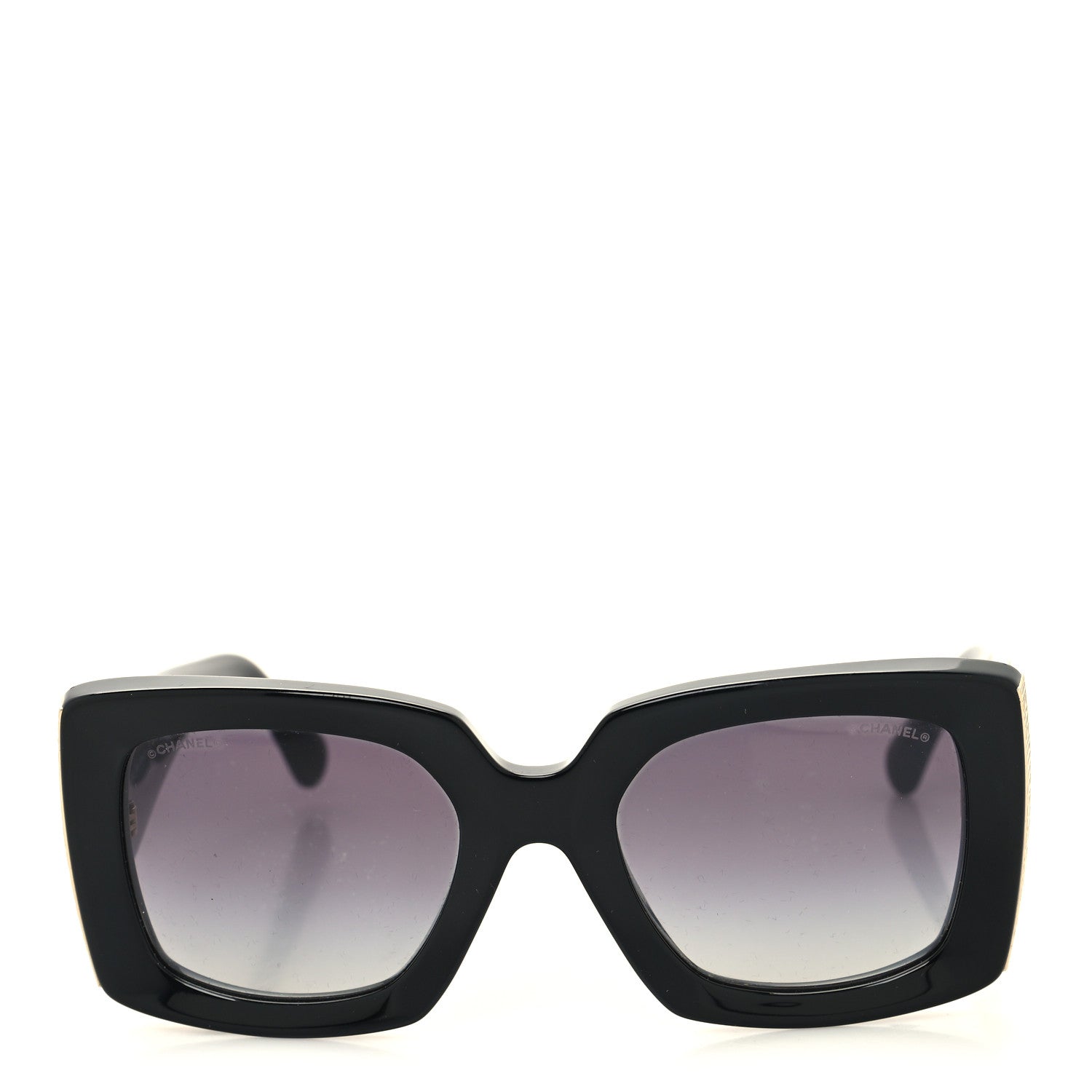 Chanel Acetate Rectangle Sunglasses 5435 Black 2 of 8