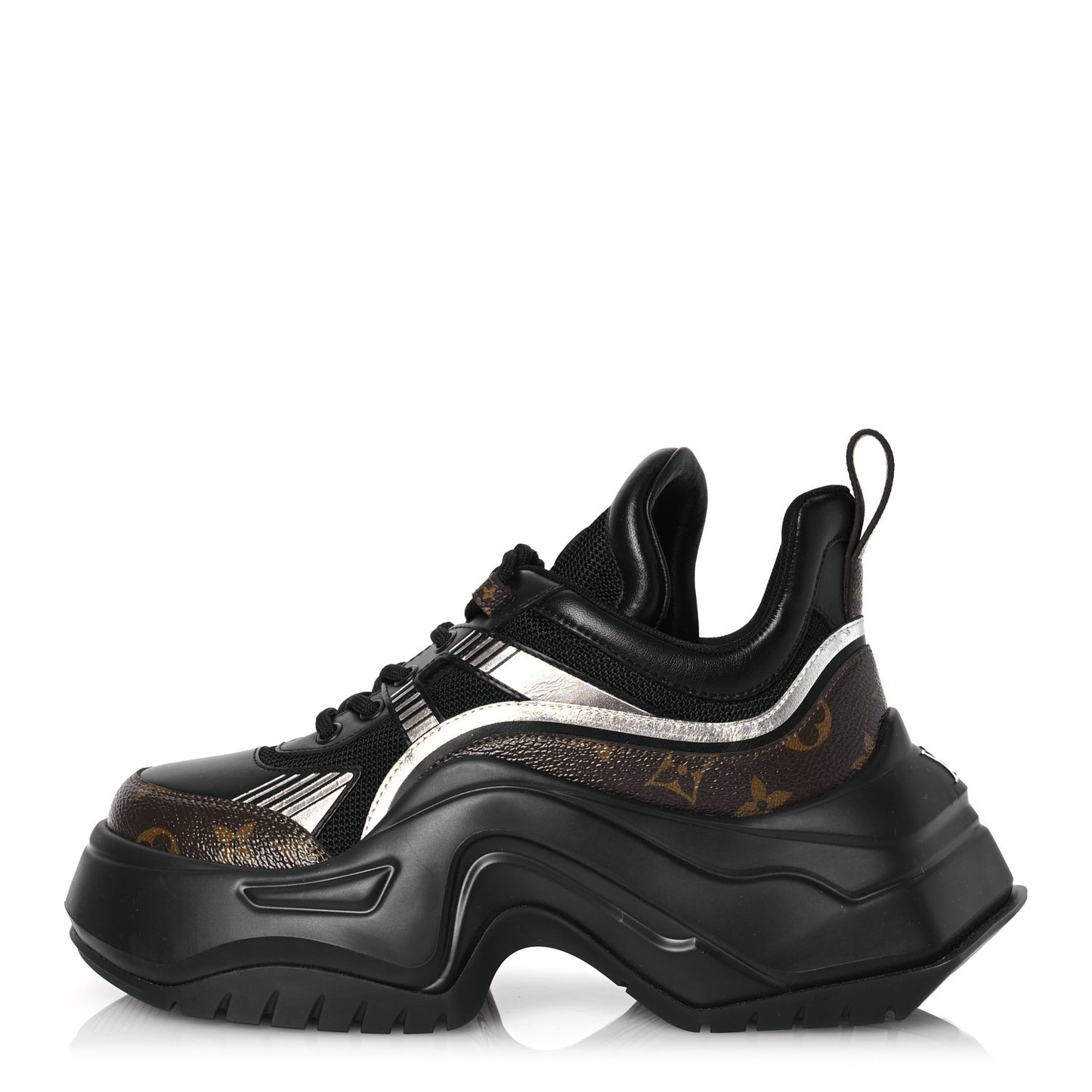 Calfskin Monogram LV Archlight 2.0 Platform Sneakers 38 Black