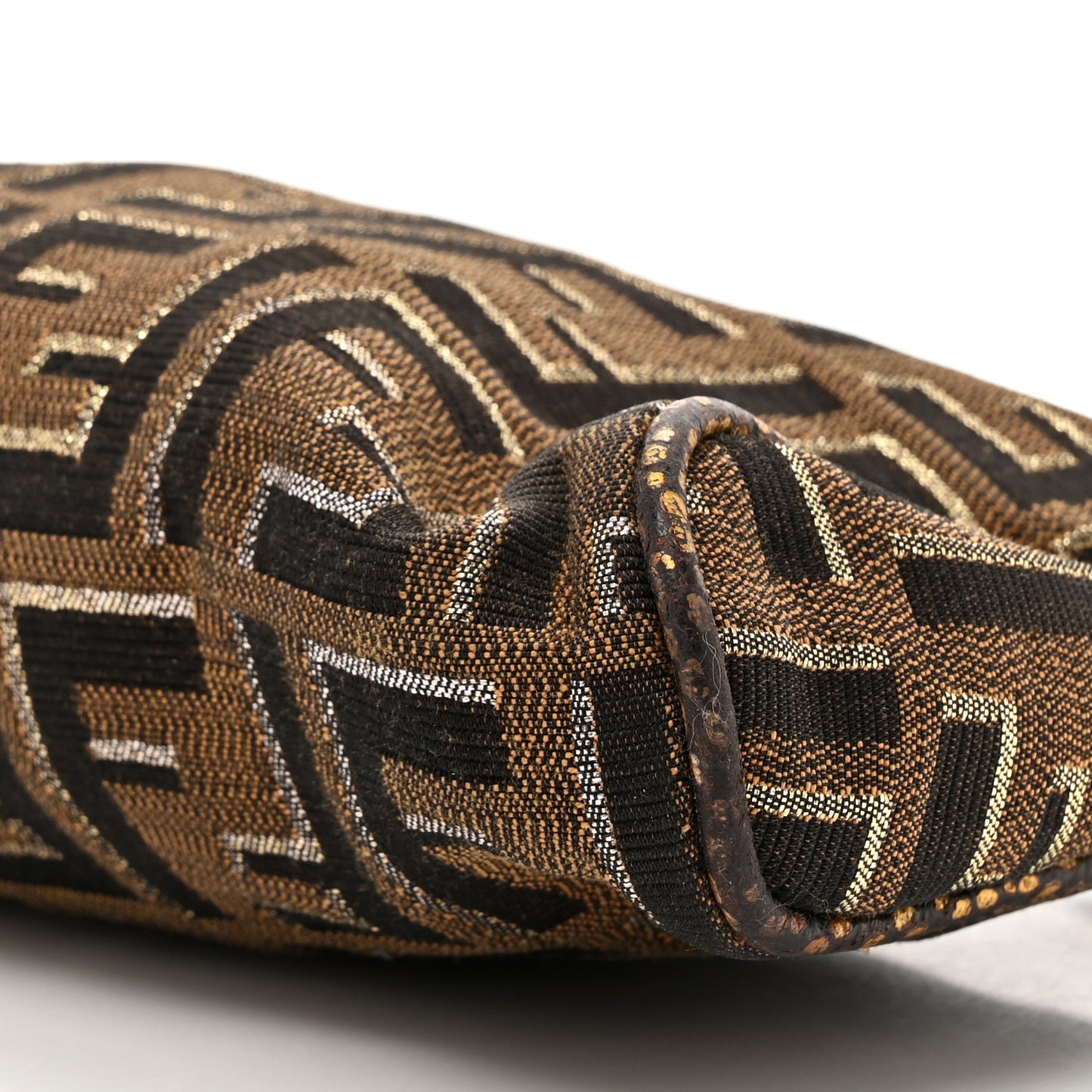 Zucca Vitello Elite Mini Pouch Crossbody Tobacco Gold