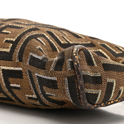 Fendi Zucca Vitello Elite Mini Pouch Crossbody Tobacco Gold 9 of 12