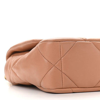 Chanel Lambskin Quilted Medium Chanel 19 Flap Brown 8 of 9