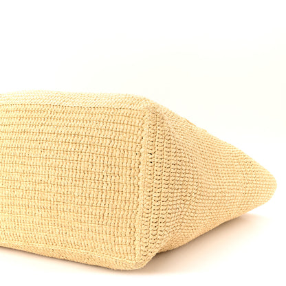 Saint Laurent Raffia Logo Tote Naturel 16 of 17