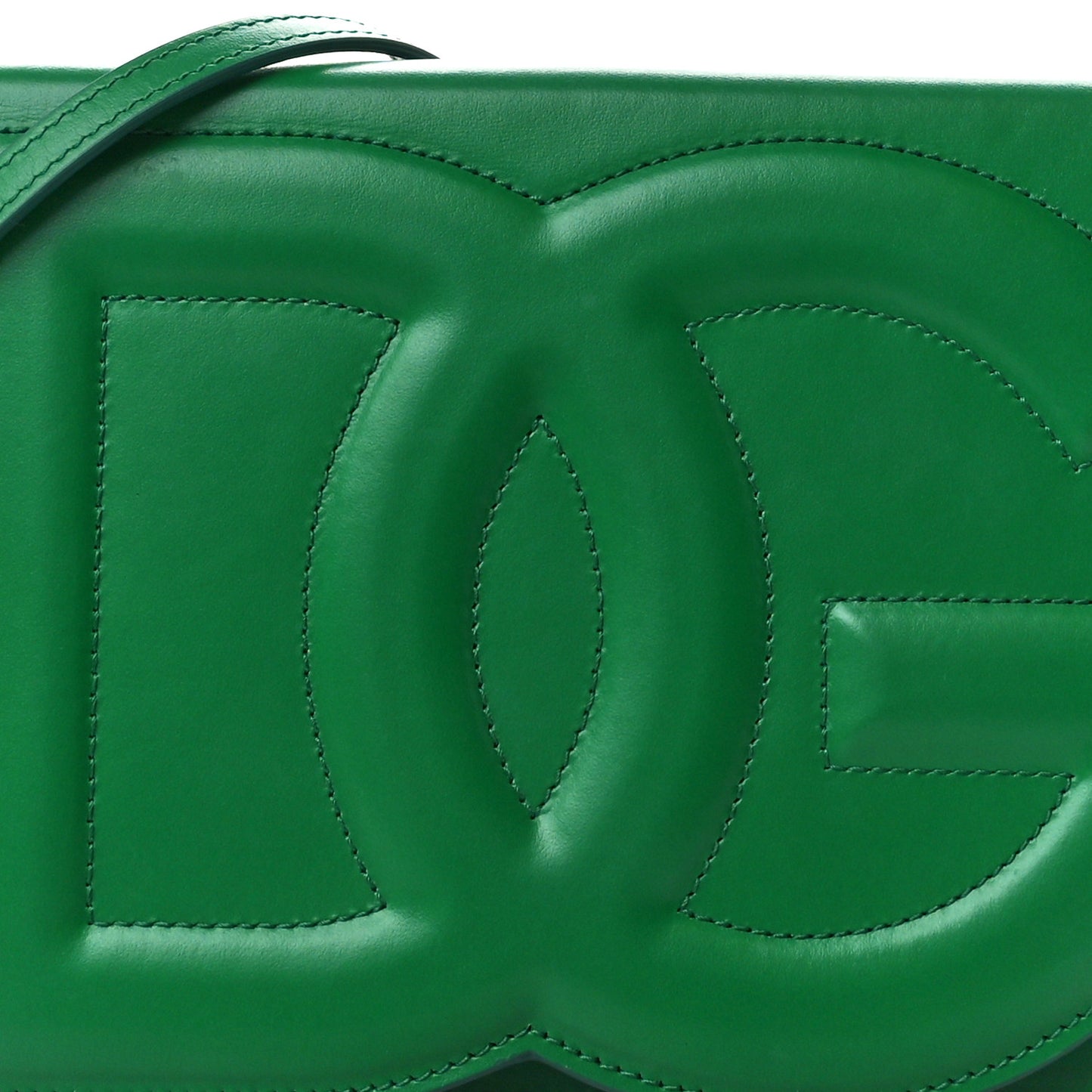 Calfskin DG Logo Flap Crossbody Bag Green