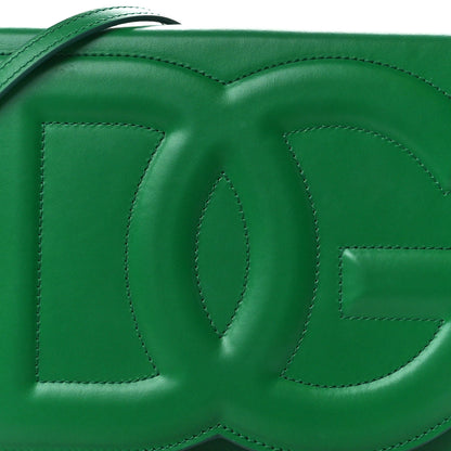 Dolce & Gabbana Calfskin DG Logo Flap Crossbody Bag Green 7 of 9