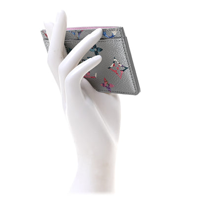 Louis Vuitton Metallic Monogram LV Garden Card Holder Silver 2 of 6